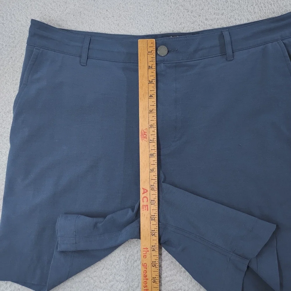 Faherty All Day Shorts Mens 36 Blue Stretch Chino Drawstring Beach Casual Summer